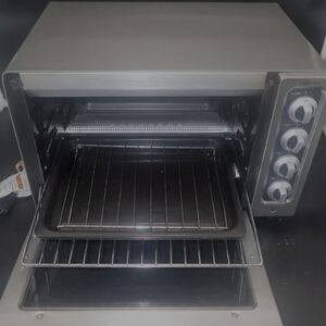 KitchenAid Stainless Steel Countertop Toaster Oven - Silver & Black